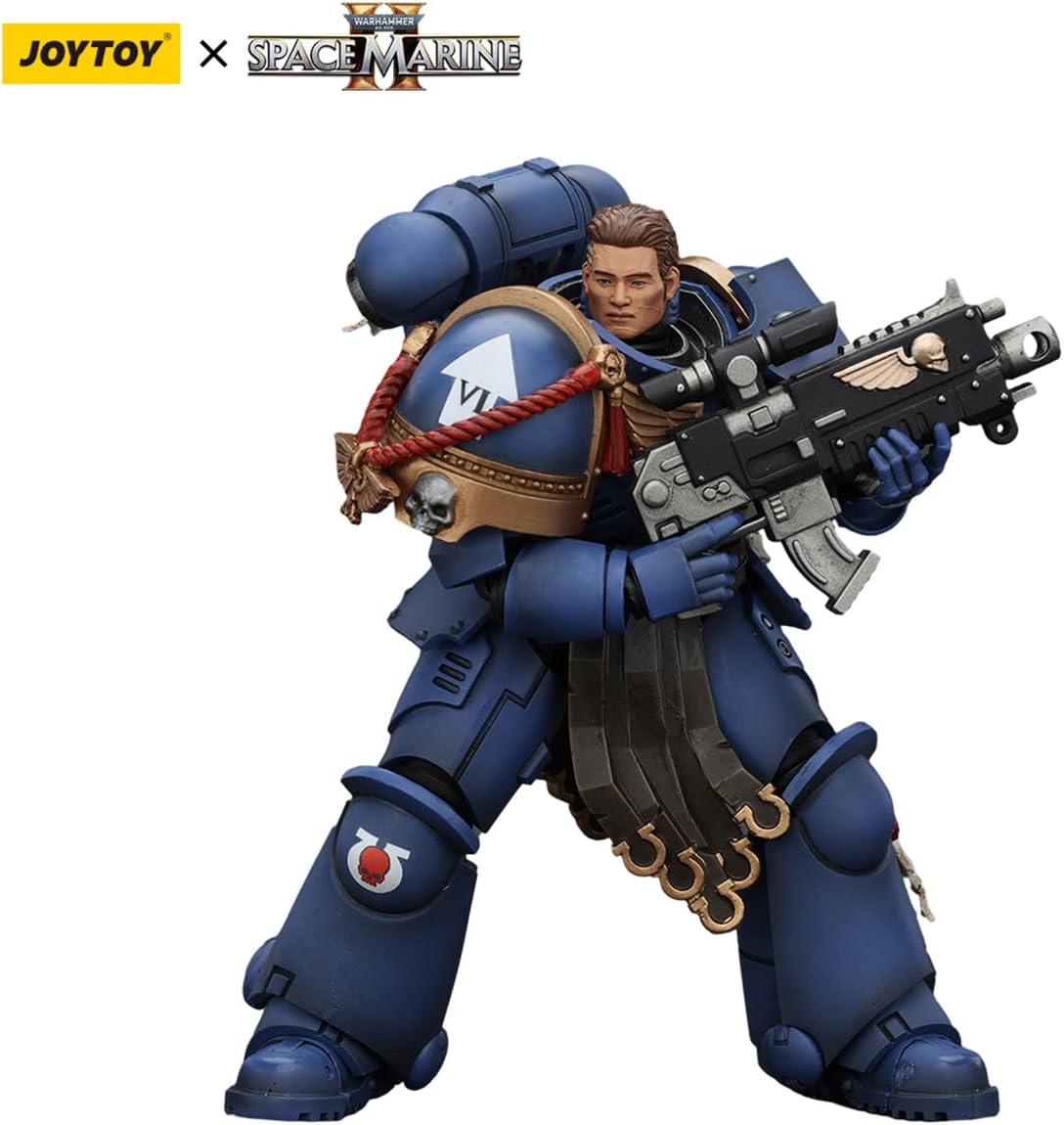 HiPlay Warhammer 40k: Space Marine 2 Ultramarines Sergeant Gadriel 1:18 Scale Action Figure