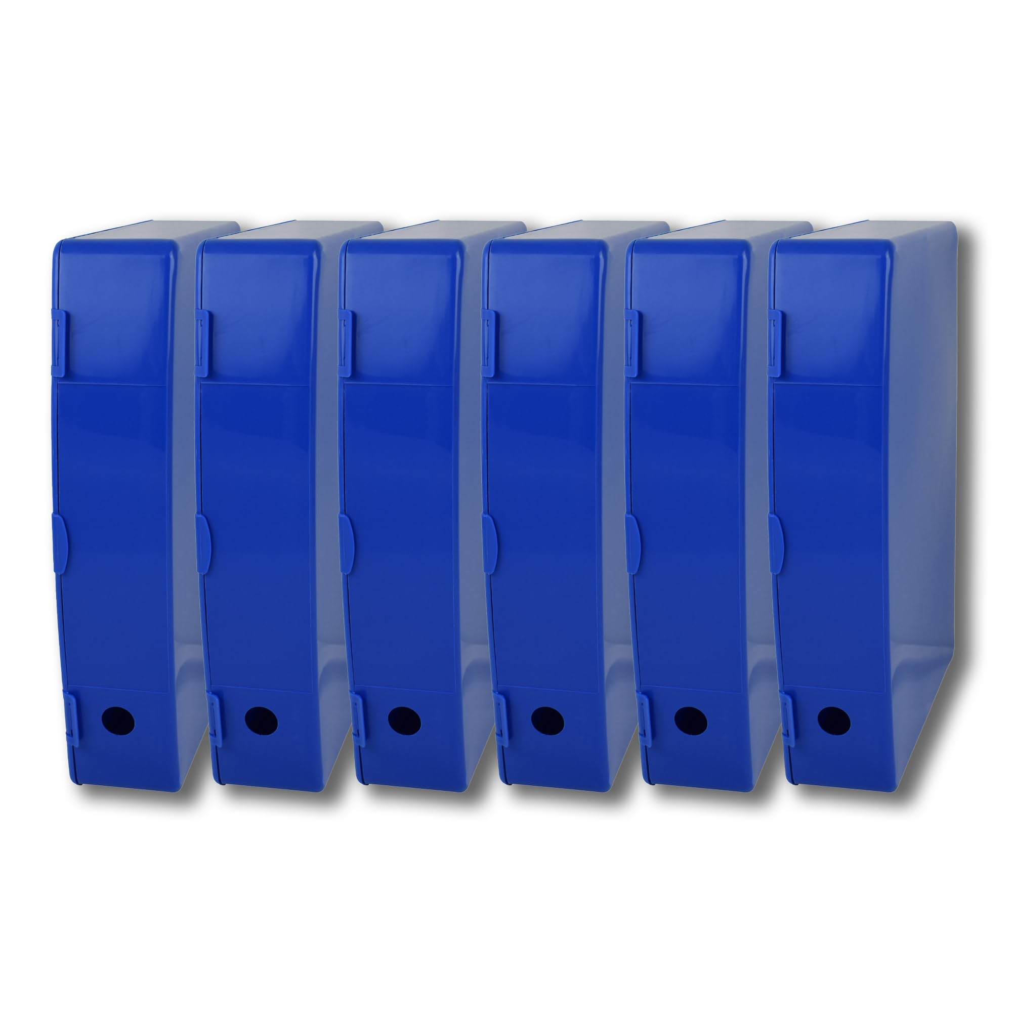 Deflecto Ultimate A4 Box File (Pack of 6) - Secure Spring Holder, Blue - Organize A4 Paperwork with Document Storage Boxes for Added Security