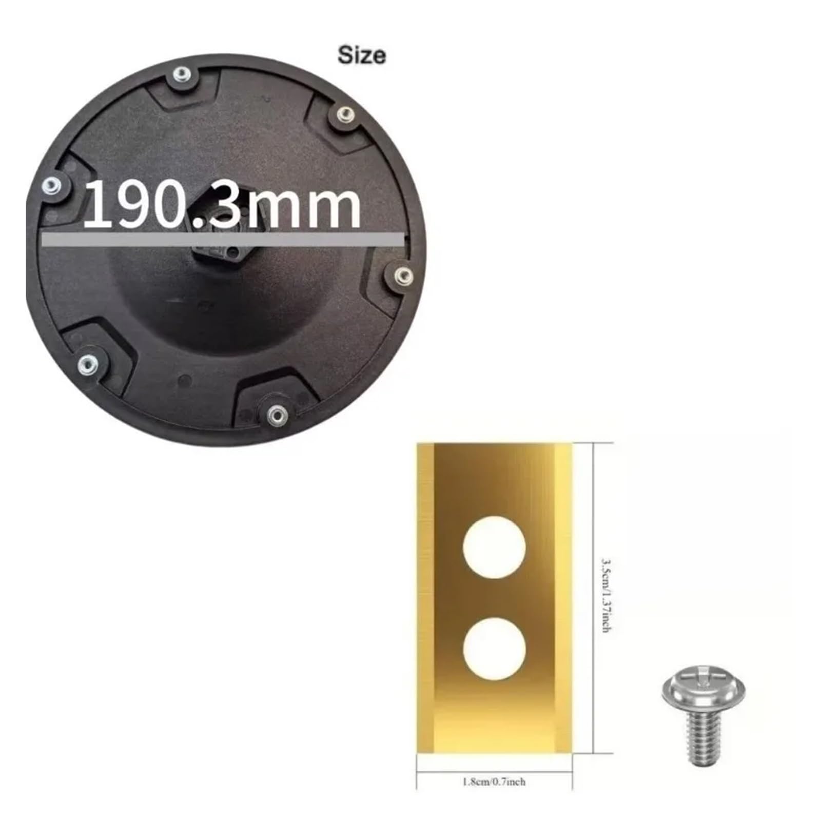 Disco de corte de 190,3 mm, compatible con Dreame, herramientas de jardinería familiares A1, plato giratorio de 6 cuchillas, accesorios for cortacésped.(A SET (6BLADE))