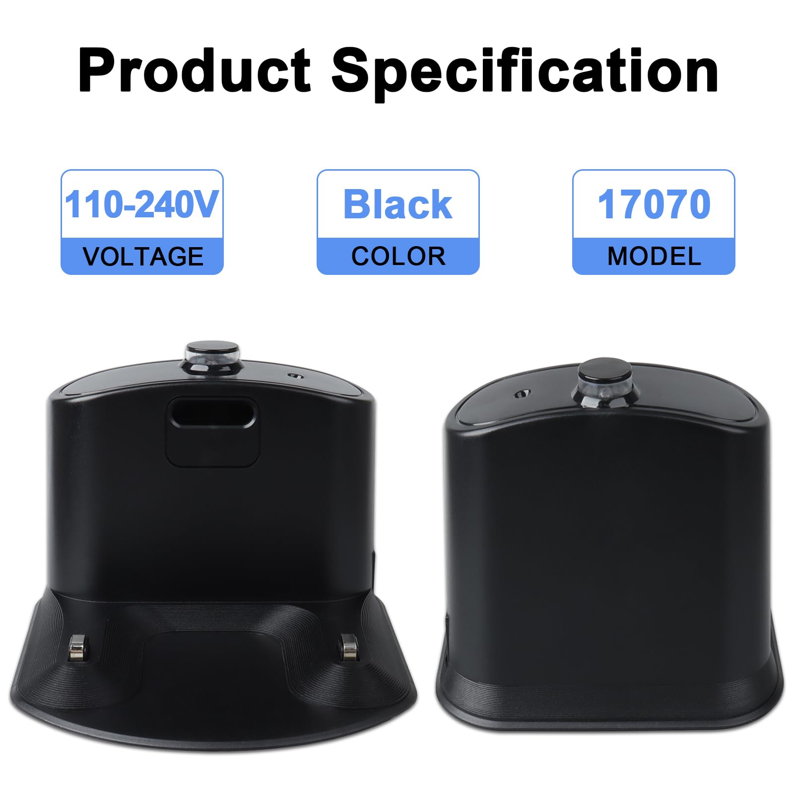 Base di ricarica MXJFYY per Roomba, stazione di ricarica sostitutiva per Roomba compatibile con gli aspirapolvere iRobot Roomba E5 E6 I1 I3 I4 I6 I7 I8 serie 500 600 700 800 900