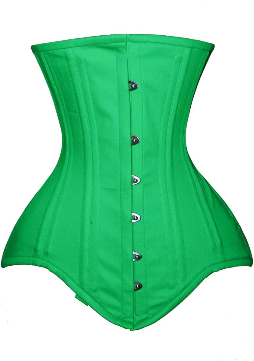 luvsecretlingerie Heavy Duty 26 Double Steel Boned Waist Training Cotton Long Torso Underbust Shaper Corset #8552-TC