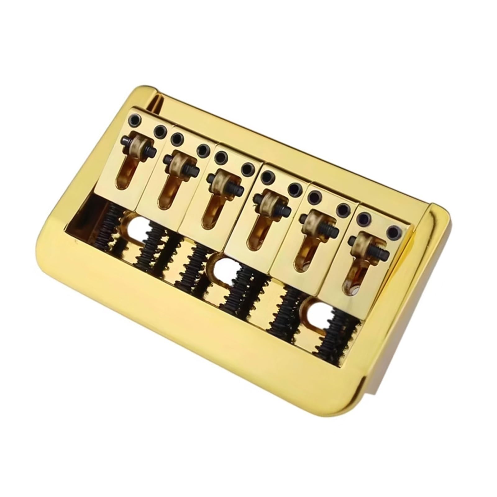 Standardowy mostek gitarowy Gitara Elektryczna 6 Strunowa Z Regulowanym Mostkiem W Rozstawie 105 Mm I Mosiężnym Stałym Siodełkiem(Gold)