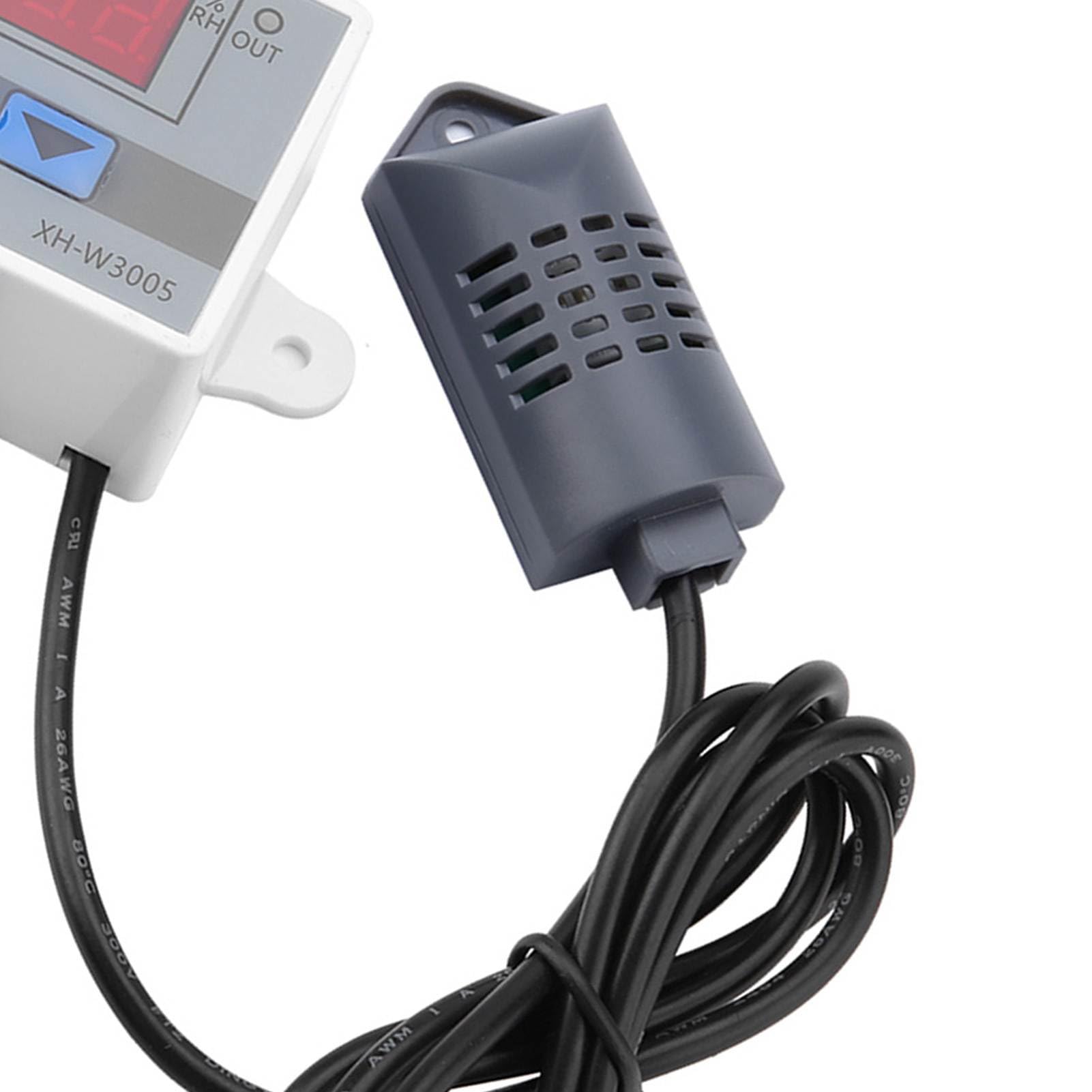 Cocoarm Higrómetro Digital XH W3005, Sensor de Control de Humedad con Precisión del 0,1%, Uso Versátil para el Hogar y el Invernadero (220V)