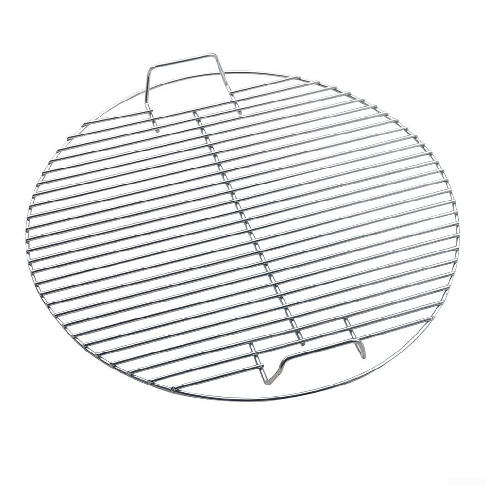 Grille ronde en acier inoxydable conçue pour une cuisson efficace en plein air parfaitement dimensionnée à 44 à 5 cm