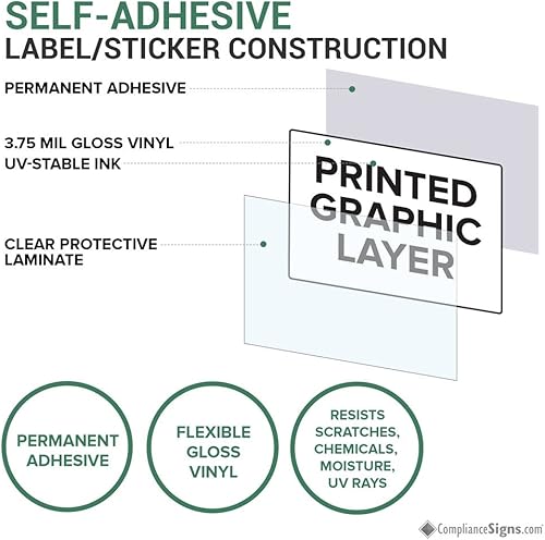 Miniatura 2 de ComplianceSigns.com PRECAUCIÓN El generador de espera comienza automáticamente la etiqueta OSHA, 5 x 3.5 pulgadas, paquete de 4 vinilos para