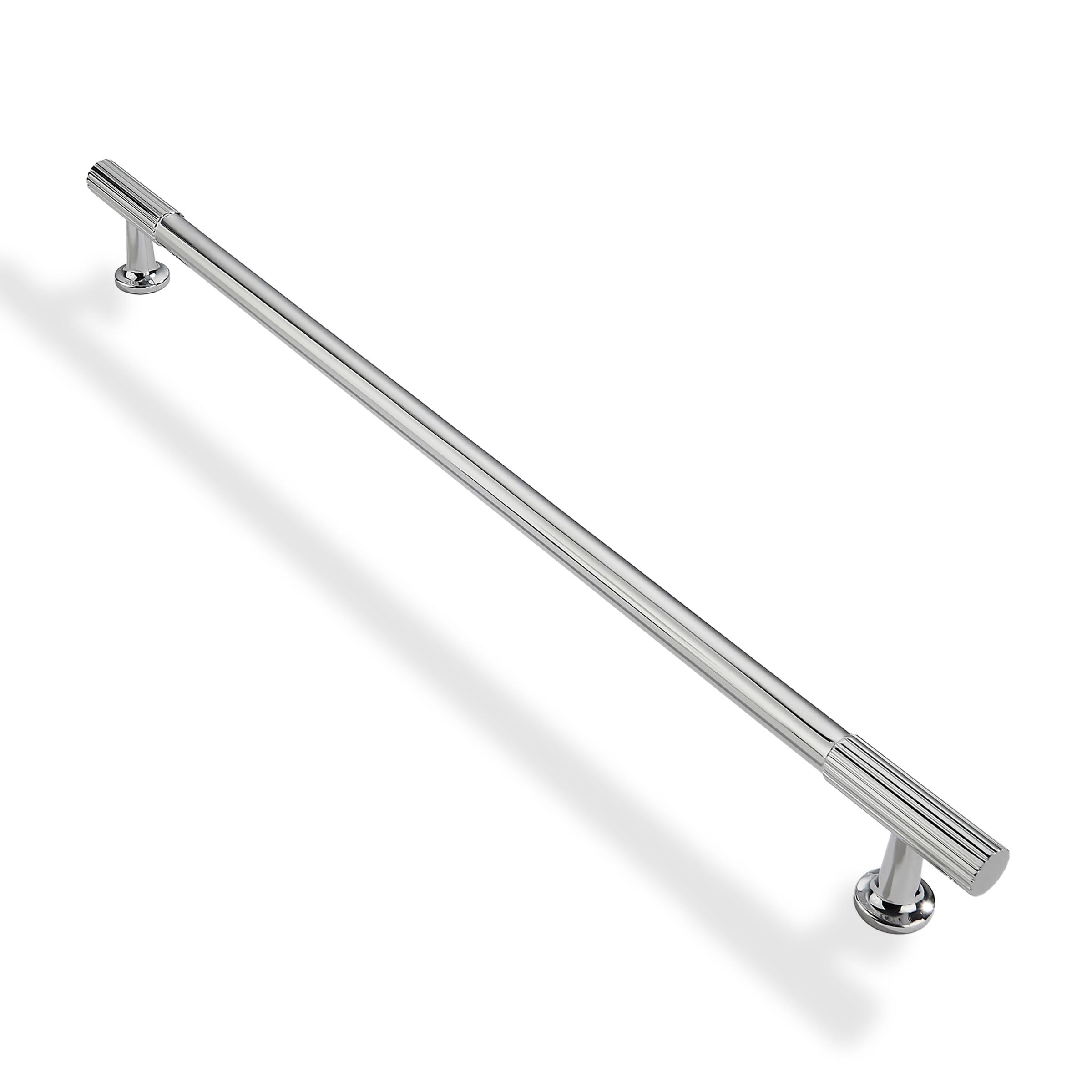 ZAUYX 1-Pack 12 Inch Hole Center Appliance Pulls Polished Chrome Cabinet Pulls Solid Heavy Duty Cabinet Pull is Suitable for Drawers Dressers Handles Kitchens Bathroom cabinets — image 1