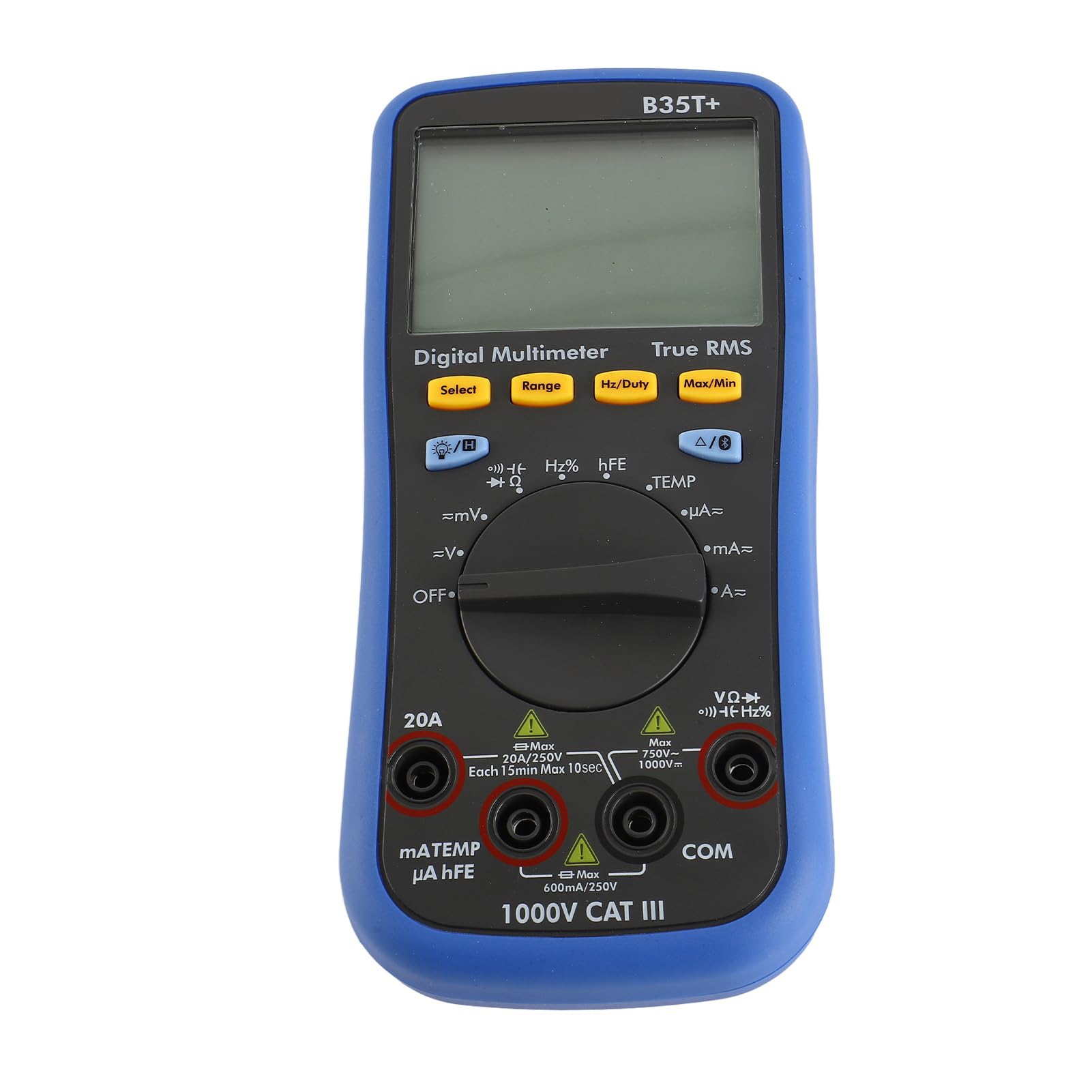 Digitalmultimeter 6000 Counts True RMS AC DC Spannung Stromwiderstandstester mit Bluetooth-Konnektivität, Offline-Datenaufzeichnung und K-Typ-Thermoelement-Temperatursensor –