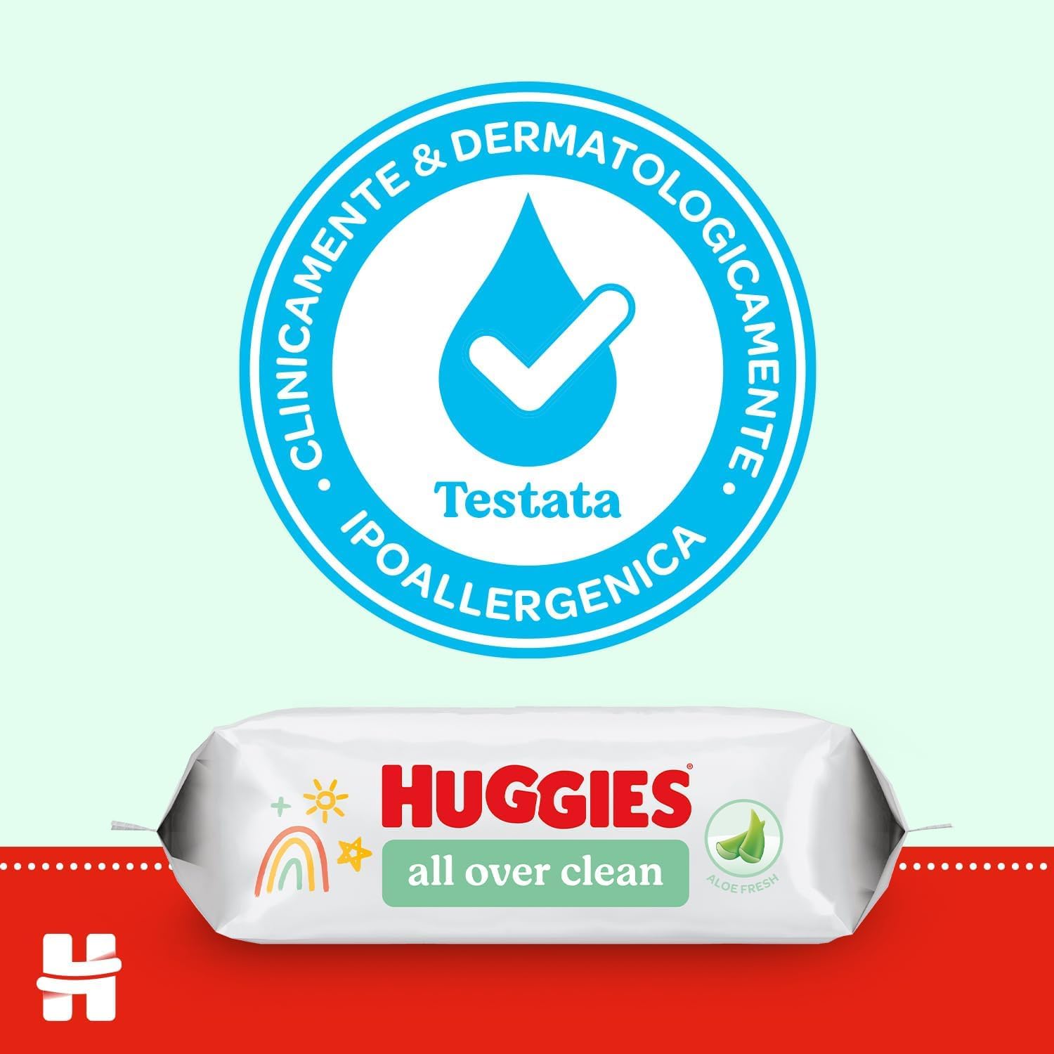 Huggies Everyday Salviette neonato 560 Salviette umidificate 99% acqua pura 65% fibre assorbenti naturali