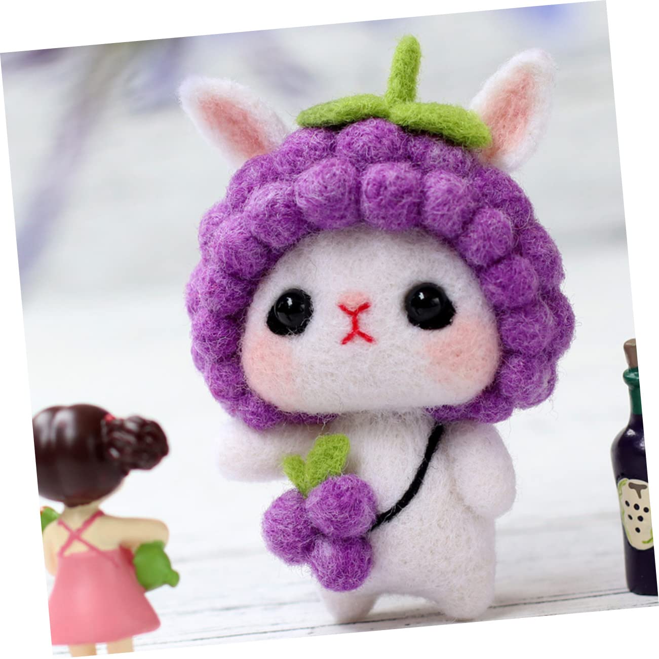 9sätze Filzsets Für Junge Mädchen Bastelmaterial Für Niedliche Tiere Inklusive Verschiedene Designs Osterhase Kürbis Und Traube Einfach Zu Handhaben Für Kreative Aktivitäten