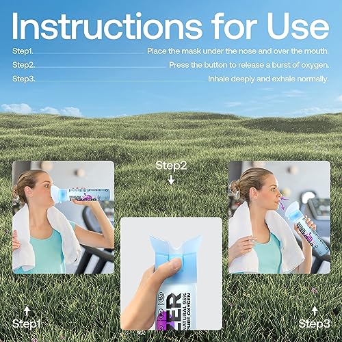 SPOZER Portable Oxygen Can - 95% Pure O2, 10L Oxygen Cylinder for Altitude, Sports, Recovery, Exercise, & Altitude Sicknessy, 3 Oxygen Tanks for Home Use