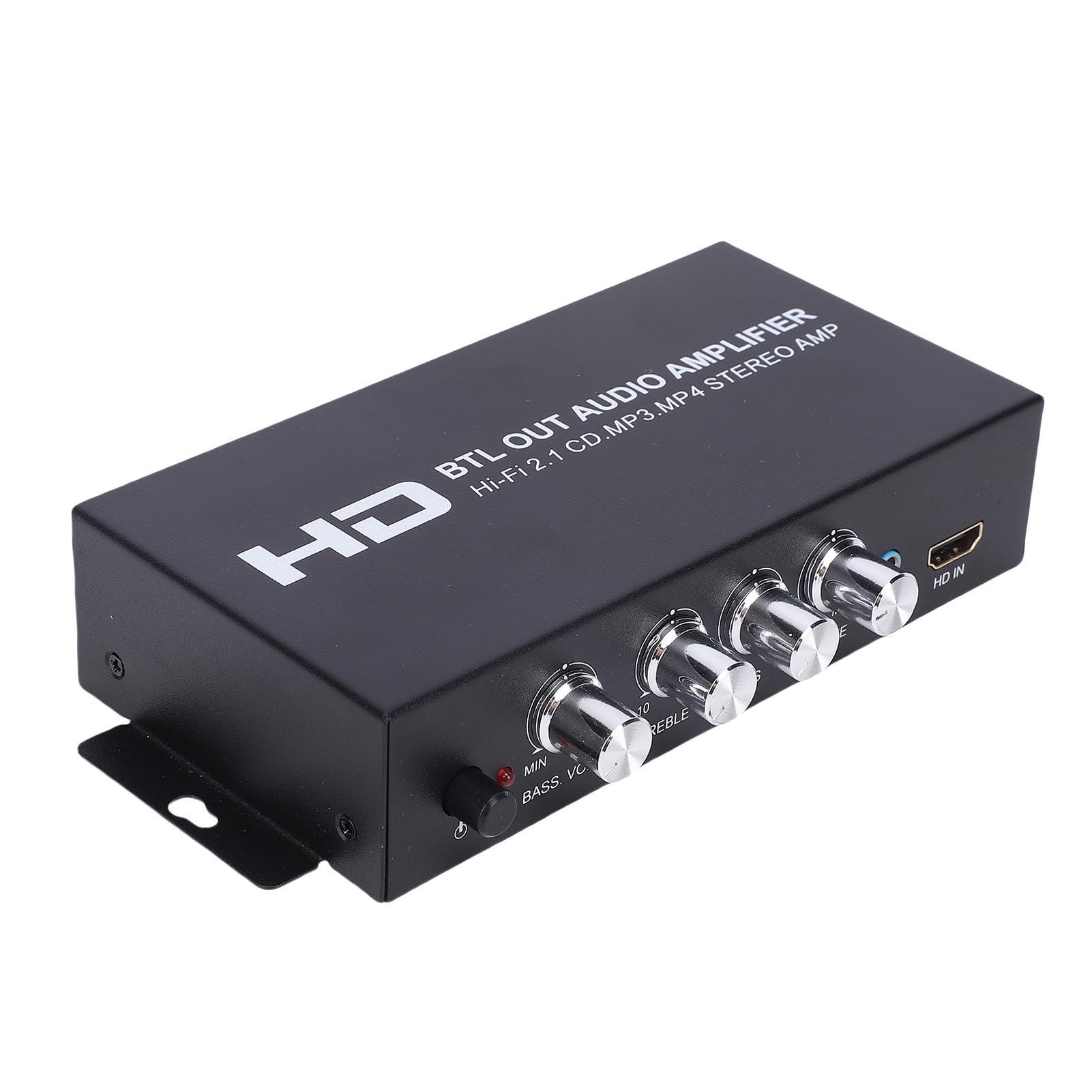 PUSOKEI Stereofoniczny Wzmacniacz Mocy z Bluetooth 5.0, Dwukanałowy Amplituner Audio z Wejściem HDMI i AUX, Sterowanie EQ, Wyjście HiFi 2.1-kanałowe, Wzmacniacz Stereo do Domowego i (BLACK)