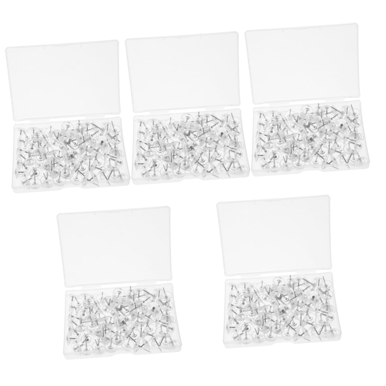 Veemoon Punaises Transparentes Engrenage Boîtes pour Et Bureau Épingles Murales Et Tableau Liège Utilisation Facile Et Stockage Pratique