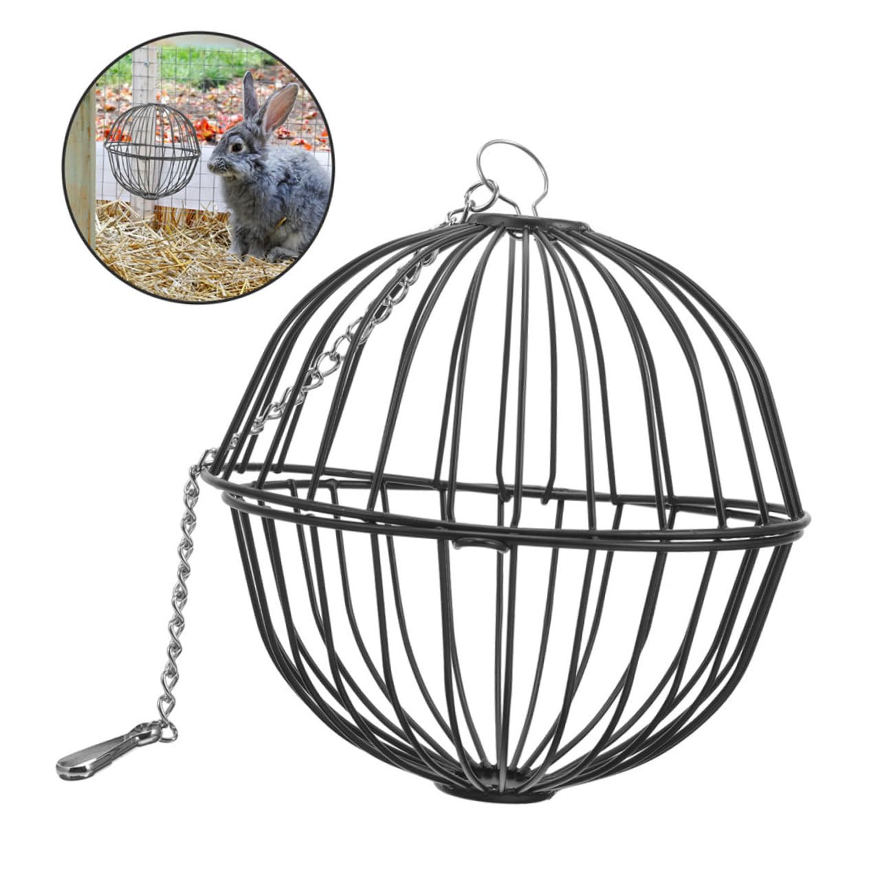 Yardwe 4stücke Kaninchen Heuball Futterspender Hängende Futterstation Für Meerschweinchen Und Chinchillas Spielzeug Und Futterkombination Für Kleinen Haustiere
