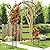 LDAILY Moccha Garden Arch Arbor Trellis, 7.2Ft Outdoor Steel Arbor with Stakes, Metal Archway for Climbing Plants, Wide Sturdy Durable Garden Arch for Lawn, Party, Ceremony Wedding Decoration, Black