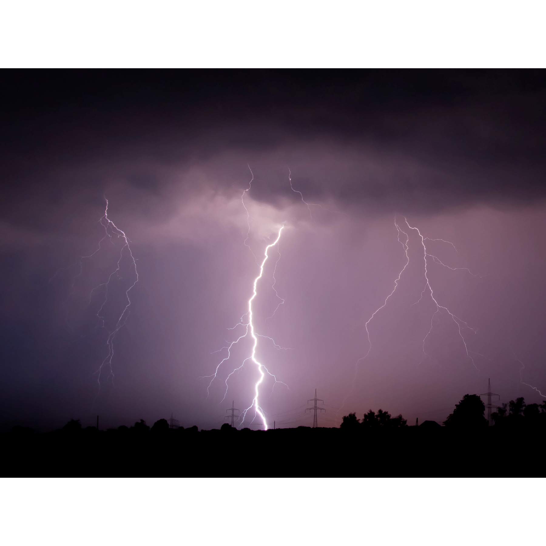 Krumbholz Thunderstorm Lightning Photo Large Wall Art Poster Print Thick Paper 18X24 Inch