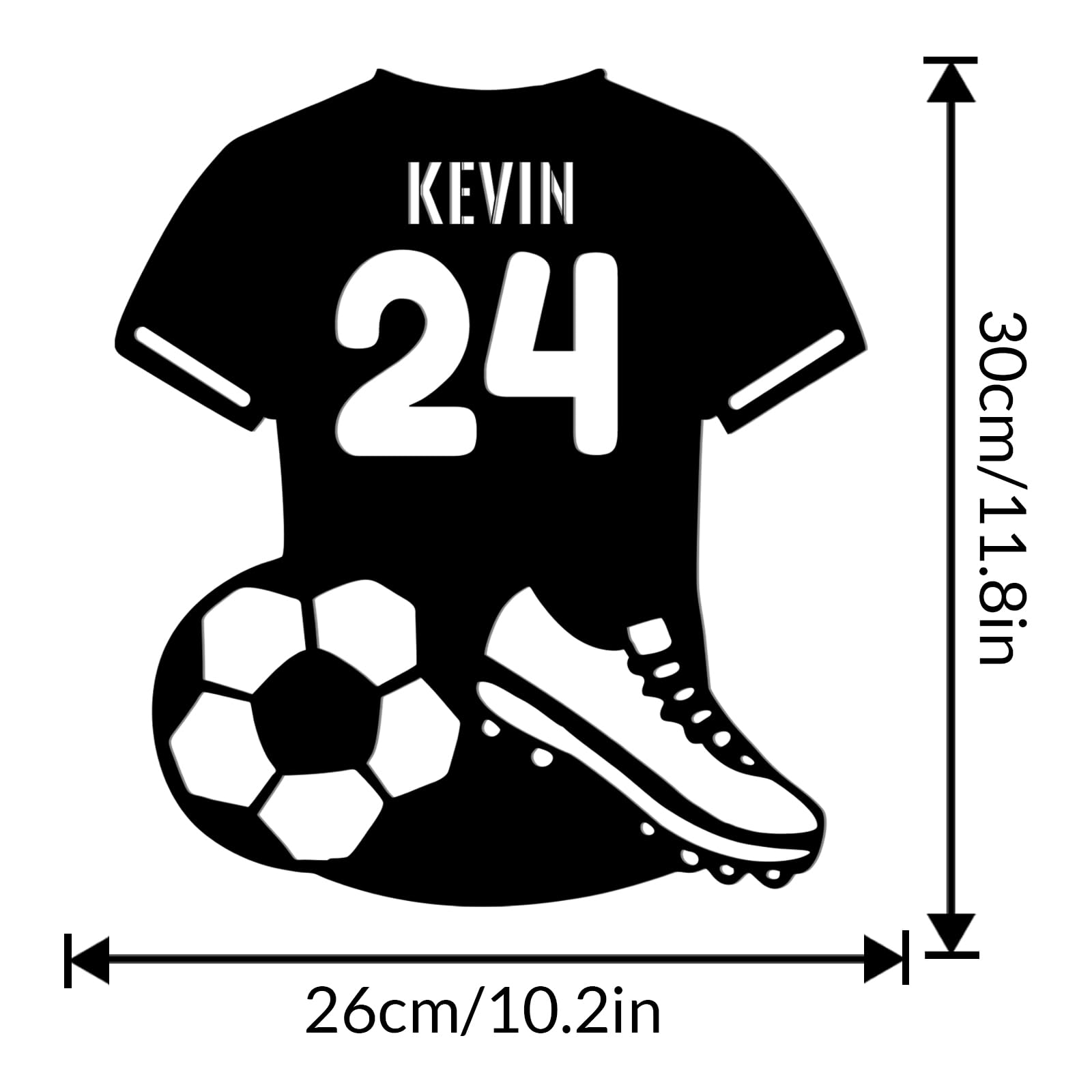 Panneau néon LED Personnalisé en Jersey de Football pour Décoration Murale, 16 Couleurs de Lumière avec Télécommande, Décoration Chambre, Sportive, Fête, Bar, Cadeau Fan de Football