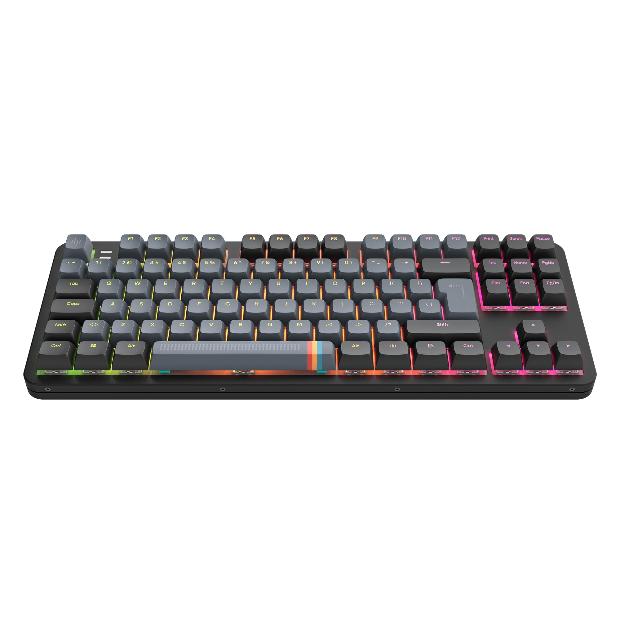 Dark Project ALU87A Midnight Mechanische Gaming-Tastatur | ISO Multi | Hot-Swap | G3MS Zircon Speed-geschmierte Schalter | Gefettete Stabilisatoren | Flex Gasket Mount | Aluminium | TKL 80% | RGB