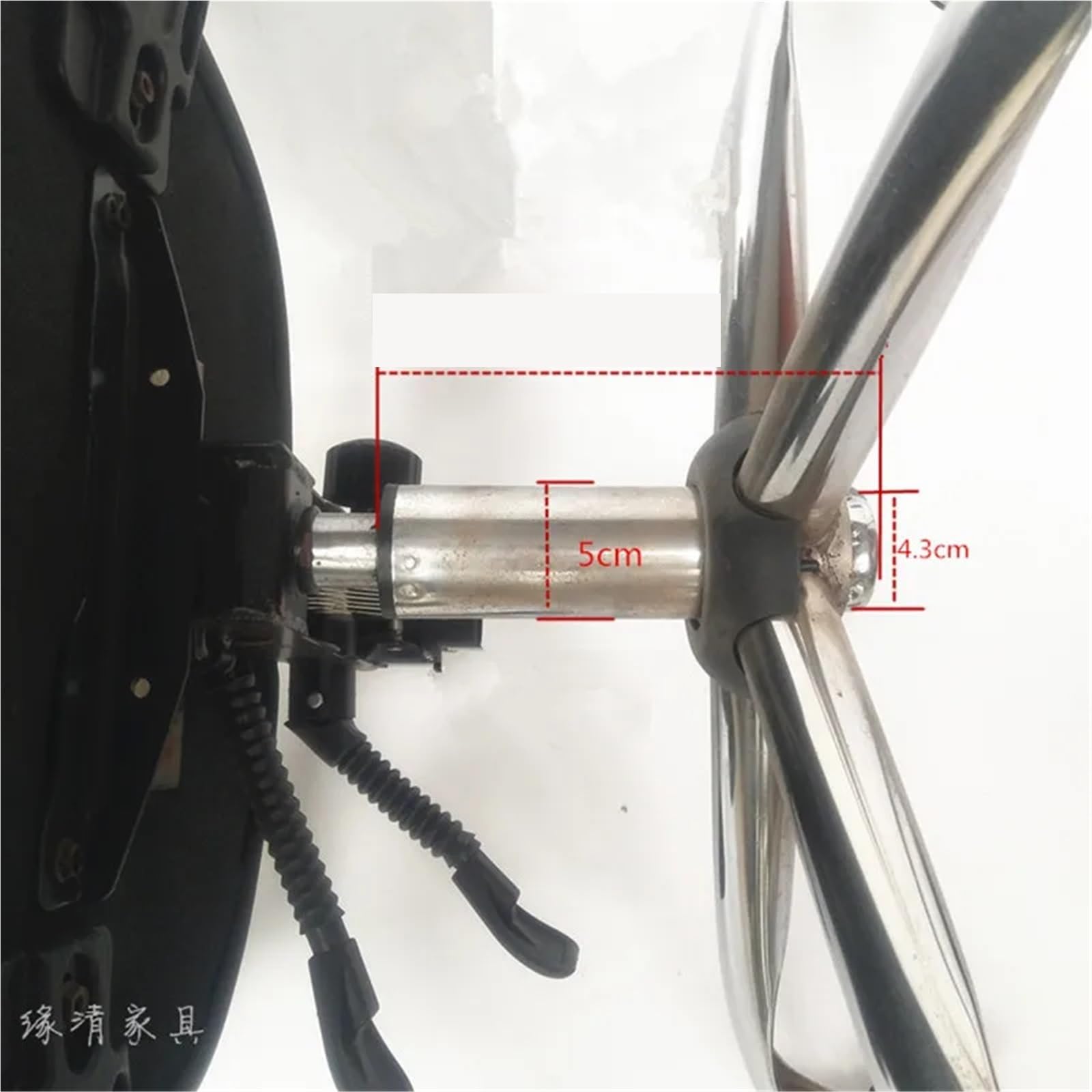 Cilindro di sollevamento a gas della sedia con asta supporto pneumatico resistente for la sostituzione del sedile(27CM)