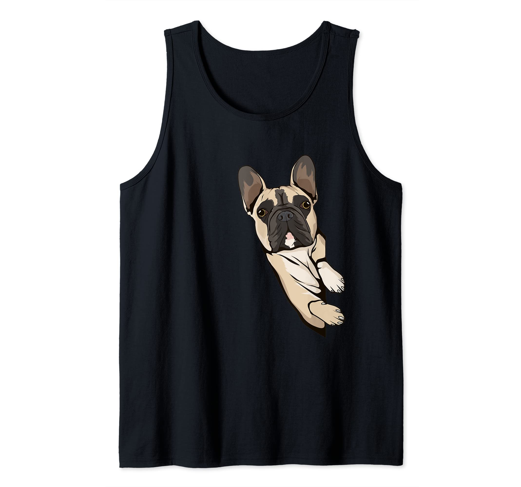 French Bulldog Looking From The Side Frenchie French Bulldog Tank Top
