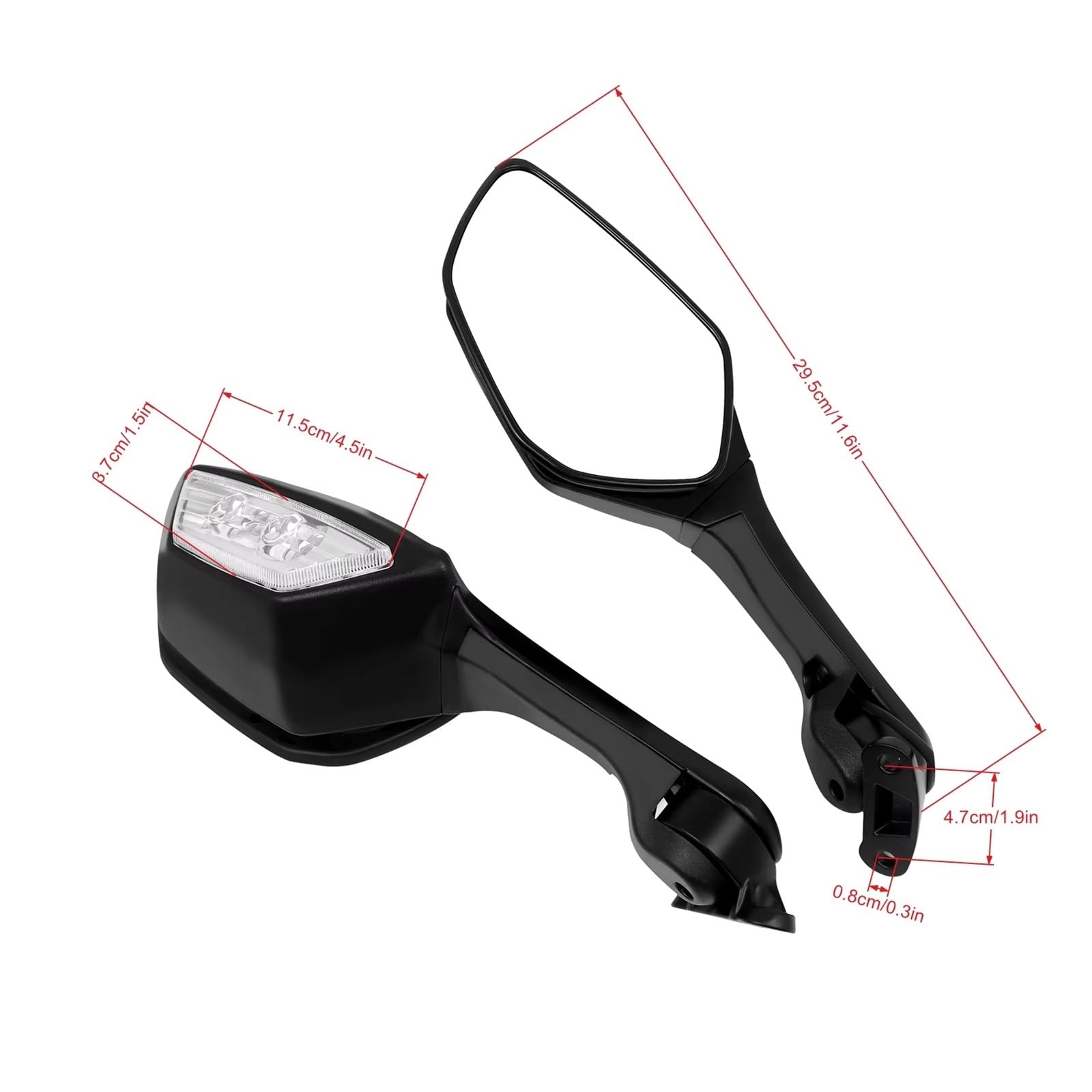 Espejos Motocicleta Para KAWASAKI Para Ninja Para ZX10R Para ZX-10R Para ZX Para 10R 2011-2015 Motocicleta Espejos Retrovisores Luz LED Intermitentes