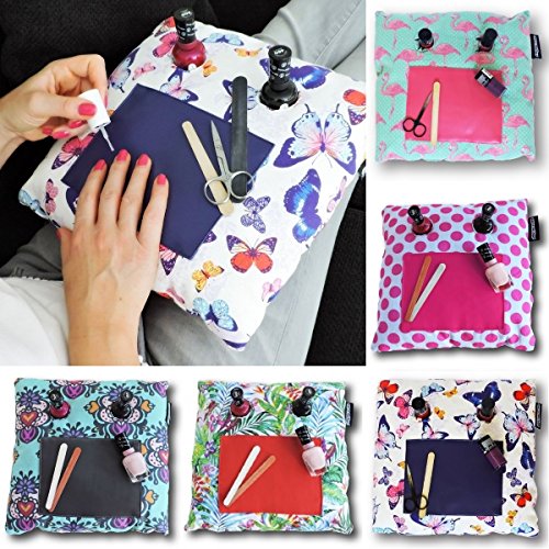 Coz-E-Nailbar Nail Bar Varnish Manicure Cushion - Hummingbird, Flamingo, Vintage Floral, Tropical Fern, Polka Dot Spotty, Tattoo, Butterfly Popsicle Prints (Tattoo)