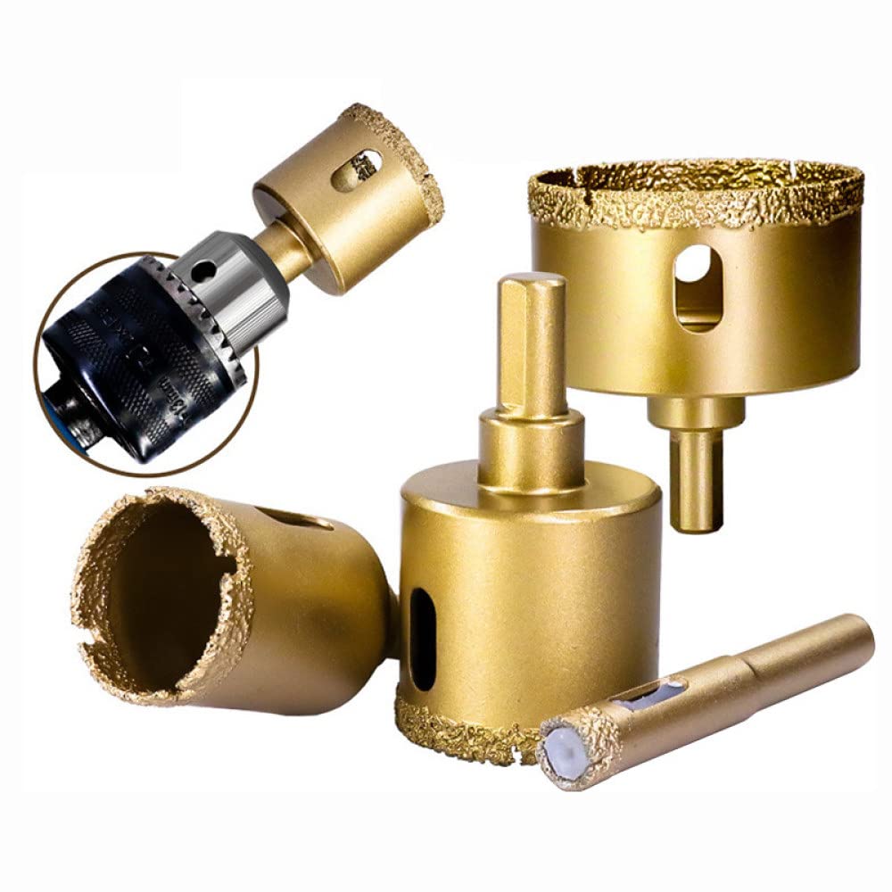 Punte per foratura diamantata a secco saldobrasata sottovuoto Punte per trapano per piastrelle in ceramica Utensili per punte per trapano per mattoni in porcellana di marmo granito, 100mm