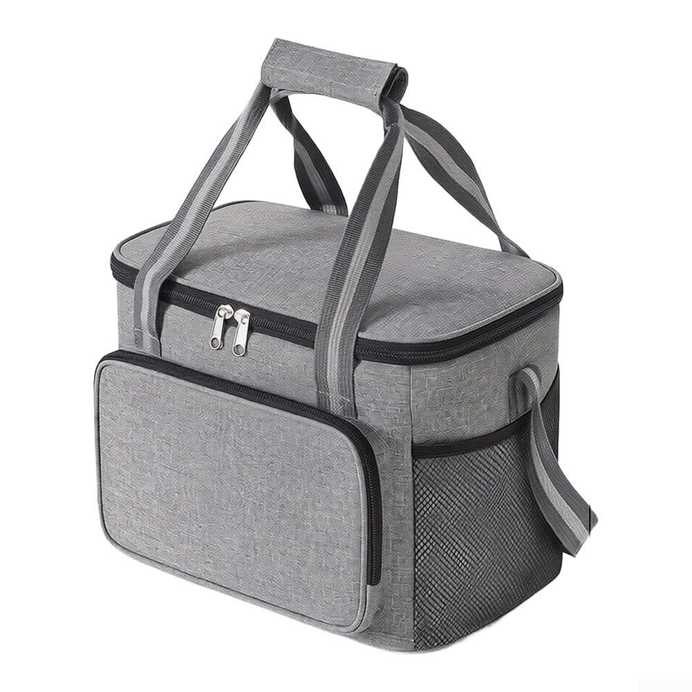 Sac à déjeuner pratique avec disposition fonctionnelle avec compartiments dédiés pour ustensiles, serviettes et récipients à boissons