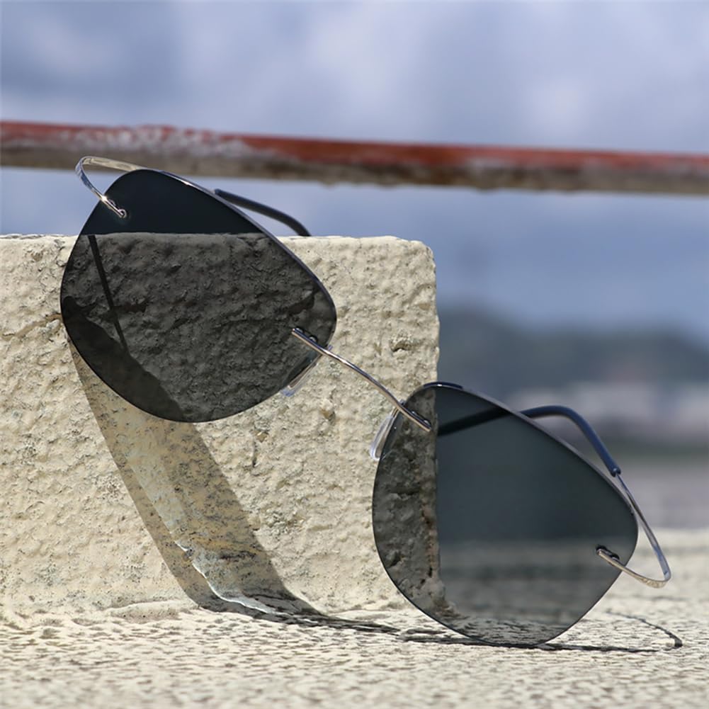 JIETIAN Gafas de presbicia Inteligentes ultraligeras sin Montura, Gafas de protección para Hombres y Mujeres Pilotos en Exteriores/protección UV dioptrías +1,0 a +3,0,02,+1.0