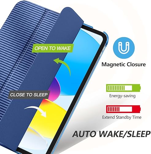 Vista 12 de MoKo Funda para iPad (A16) de 11ª generación de 11 pulgadas 2025, funda para iPad de 10.9 pulgadas 2022, carcasa trasera translúcida de Plateado