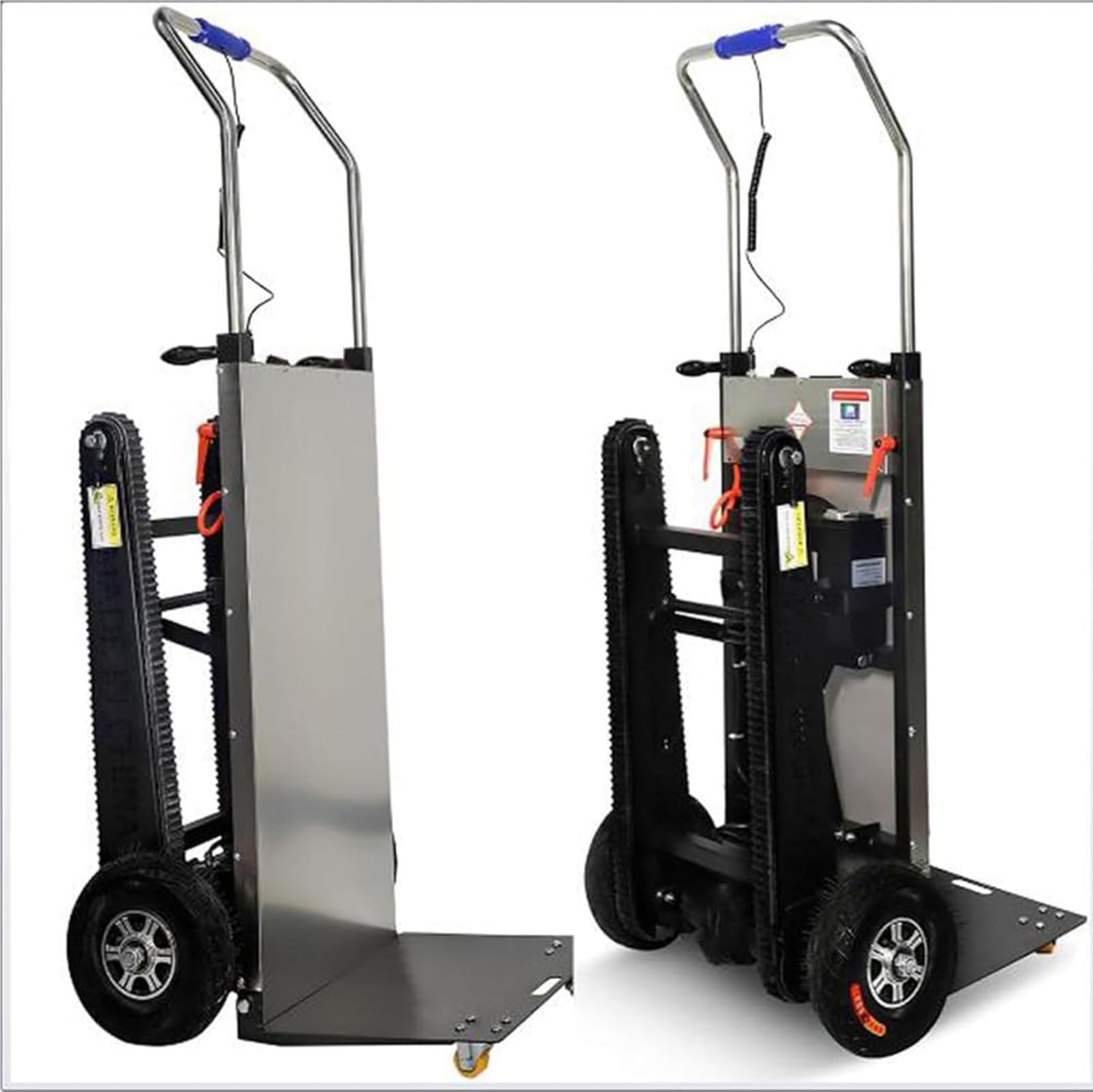 Carretilla EléCtrica para Subir Escaleras PortáTil Duradero Carretilla De Mano EléCtrica para Subir Y Bajar Escaleras Carretilla Que Ahorra Mano De Obra con Mango TelescóPico