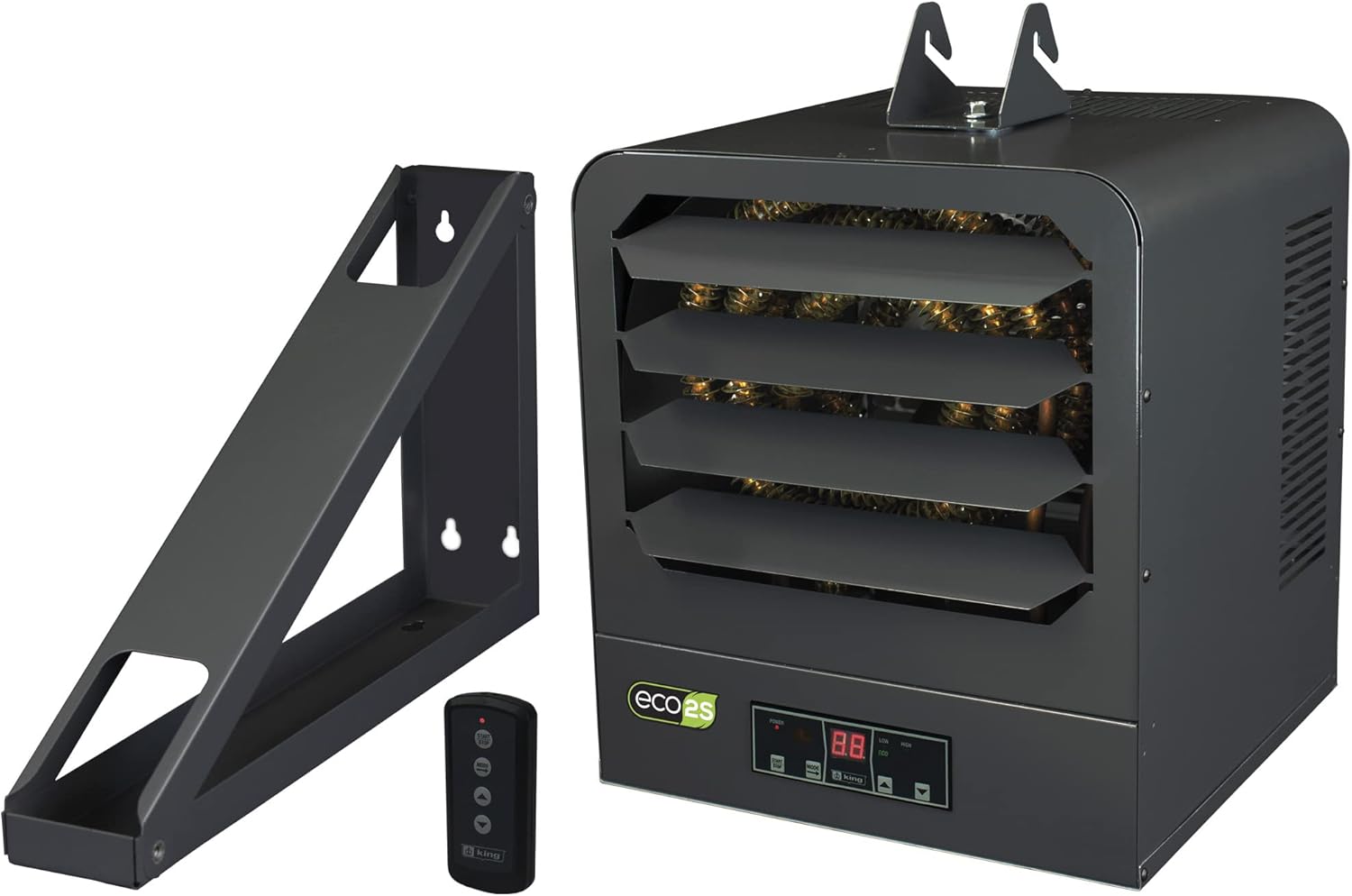 Close-up of KING KB ECO2S Garage Heater control panel