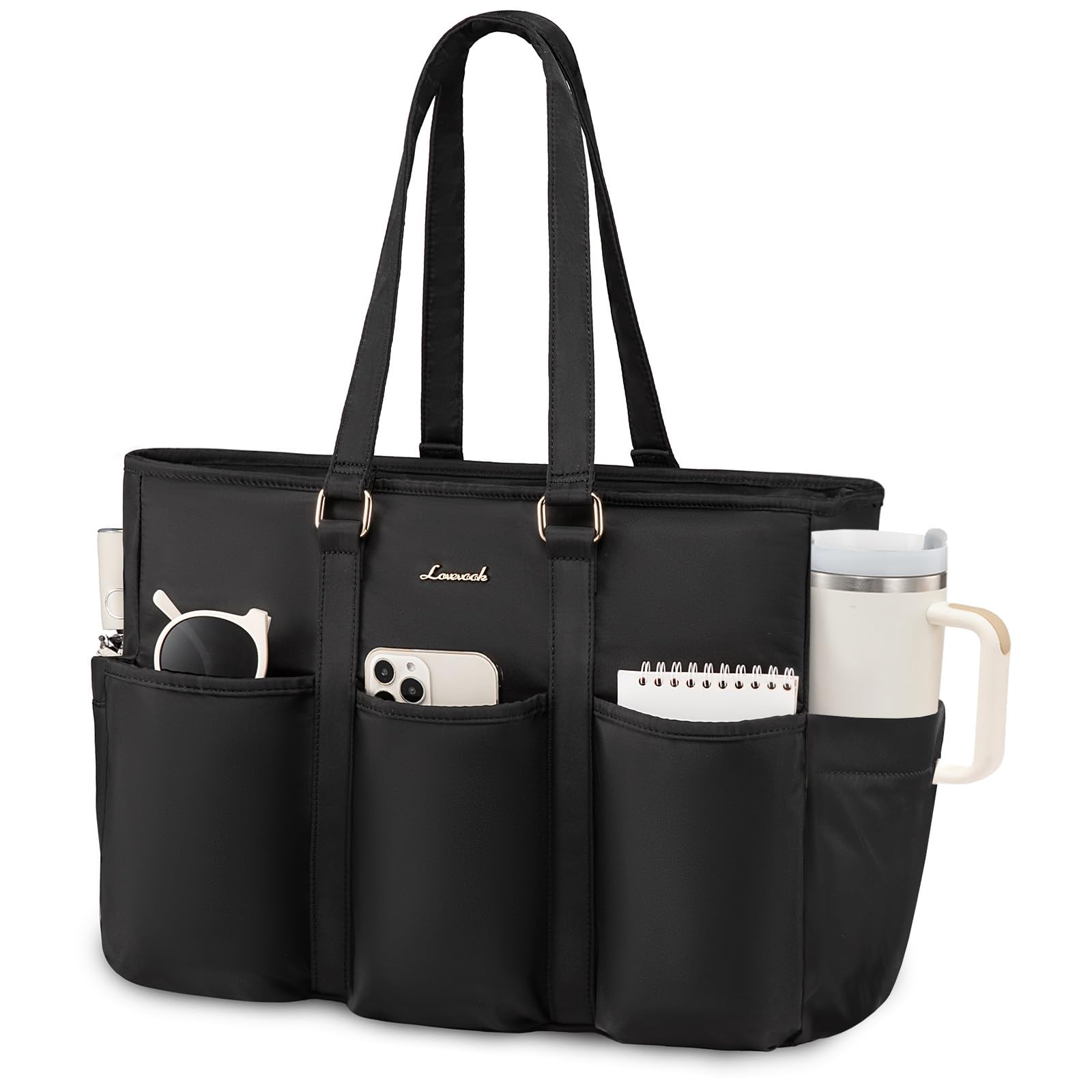 Amazon.com: LOVEVOOK 17 Inch Laptop Tote Bag for Women Work, Teacher Tote  Bag Nurse Bag, Professional Utility Computer Bag For Work/Travel/College/Daily,  Large Purse Handbag With Trolley Sleeve & Large Cup Holder :