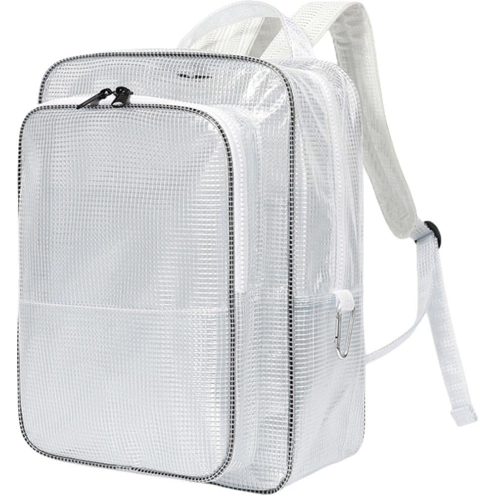 Zaino Grande in, Zaino Universitario Semitrasparente, Zaino in Trasparente con Comode Spalline Imbottite per Viaggi, Nuoto, Spiaggia, Sport all'Aria Aperta
