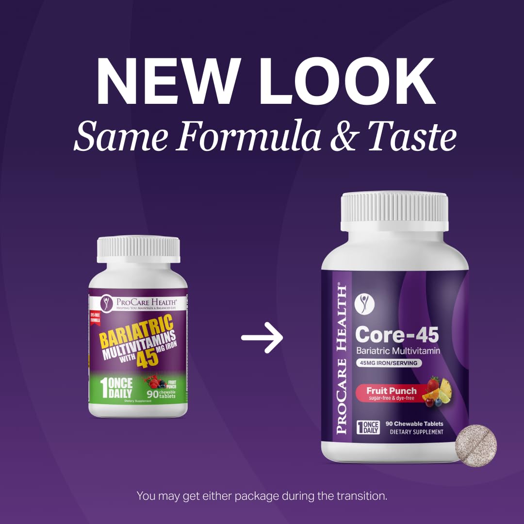 Core-45 Bariatric Multivitamin | Fruit Punch | Chewable | 30ct — Amazon image 3