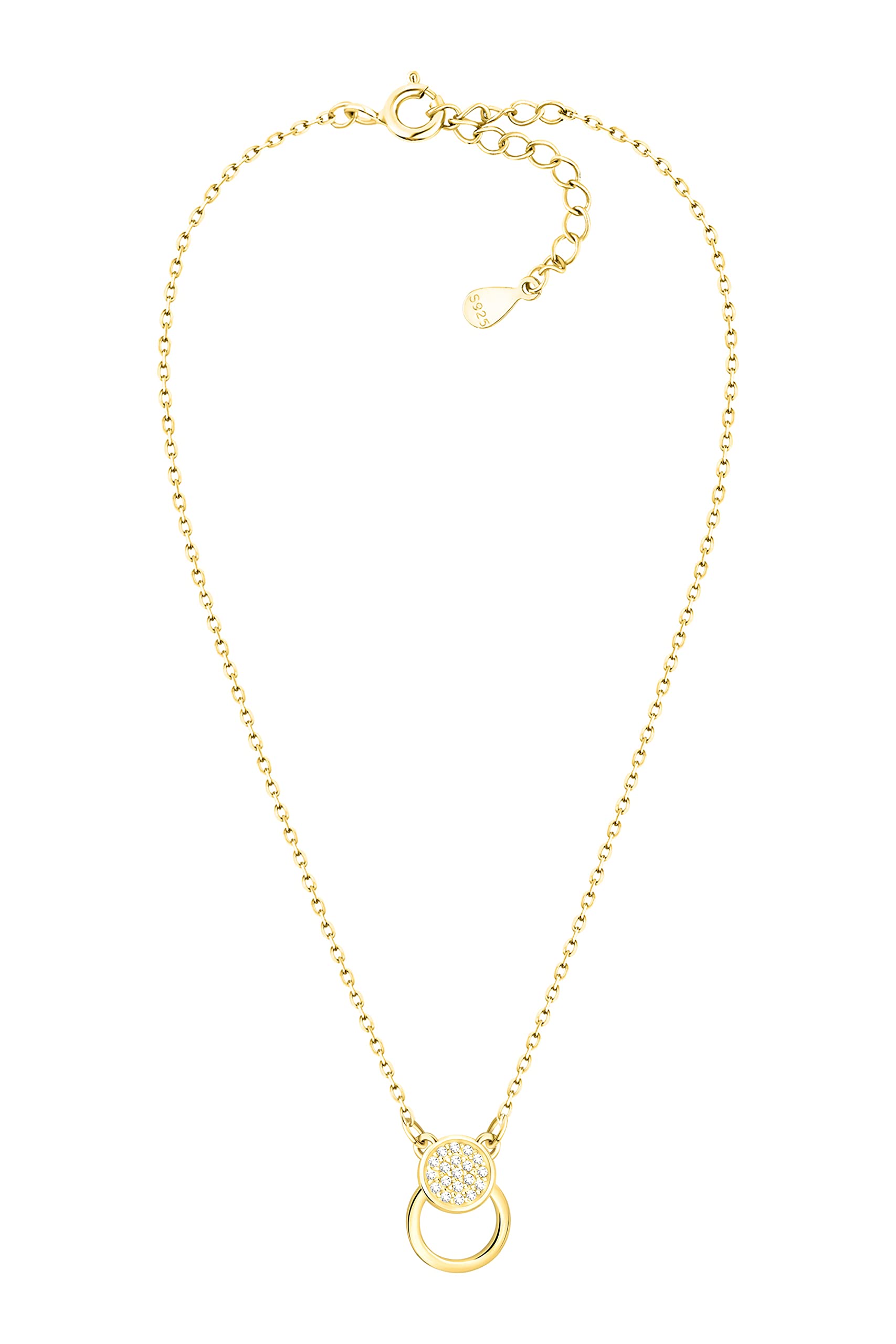 Sofia Milani - Collana da Donna in Argento 925 - con Pietra Zircone - Ciondolo a Cerchio