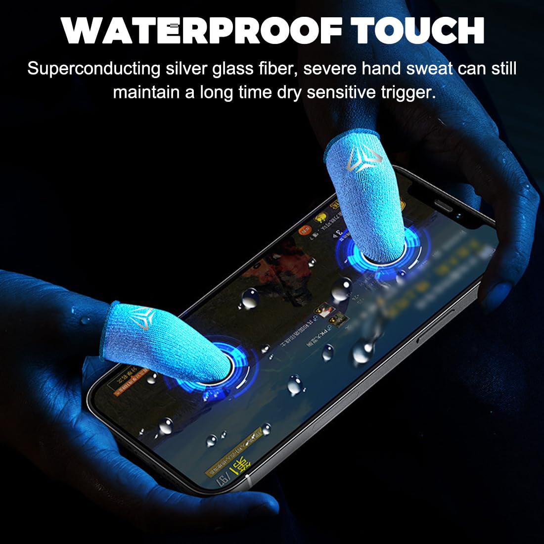 4 Pezzi Finger Sleeves per Giochi Mobili Pubg, Guanti Traspiranti per Touch Screen, Anti-Sudore, Antiscivolo, Ultra Sottili, per Gaming, Touchscreen per Pollice Mobile
