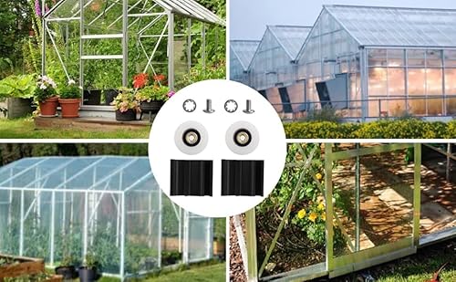 Gewächshaus Türrollen, 22mm Hallen Gewächshaus Tür Rad Ersatzinstallationssätze Duschtür Rollen Glasrollen Ersatzzubehör für die meisten Hallen Gewächshäuser