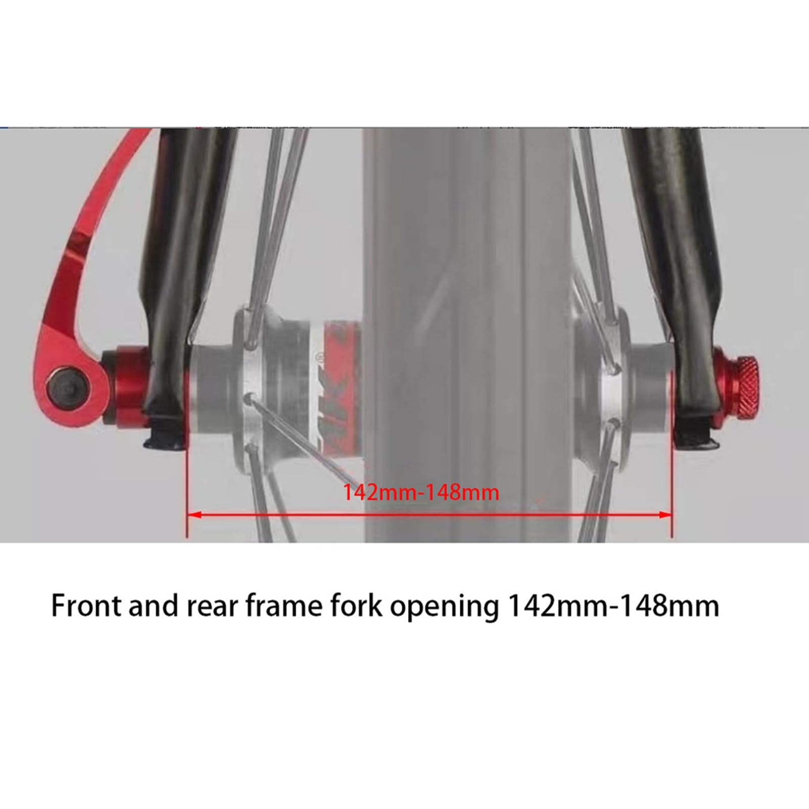 Focket Trainer Thru Axle, Lega di Alluminio Adattatore per Perno Passante Spiedo Ruota Posteriore per Interni, Lunghezza da 142mm a 148mm Boost, per da M12x142 a M12x148mm
