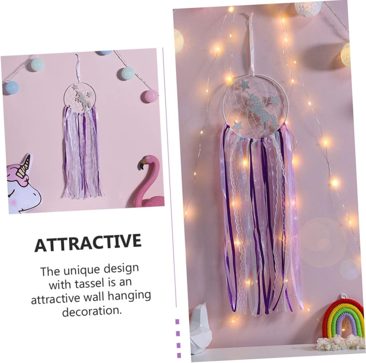 Cabilock 1pc Creative Violet Dreamcatcher Wall Adornment Unique Hanging Dreamcatcher for Home Decor for Parties and Entryways Beautifully Crafted Fine Workmanship