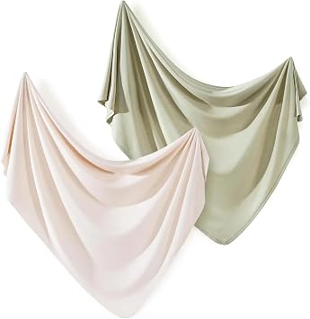 Newborn Swaddle Blanket Stretchy Knit Receiving Blankets for Baby Swaddling