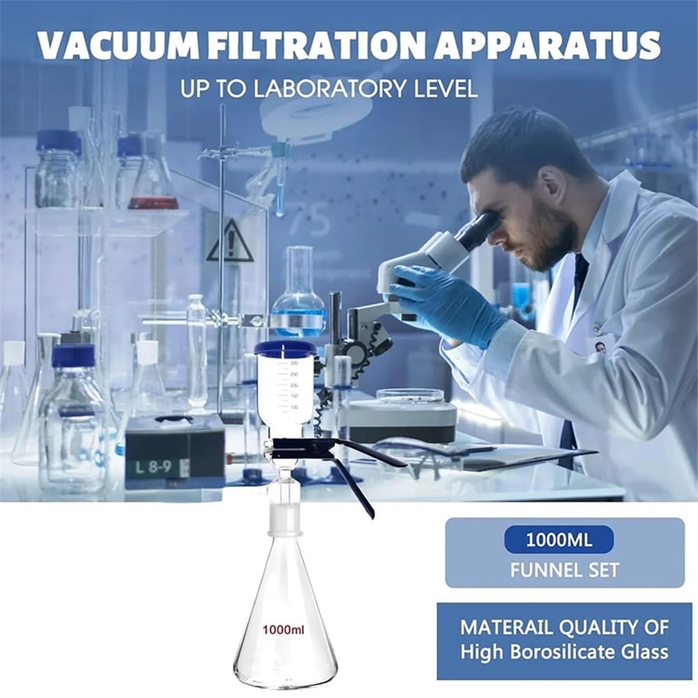 Szkło laboratoryjne laboratorium próżniowe 250 ~ 2000 ml z lejkiem 300 ml i pompką próżniową (250 ml)