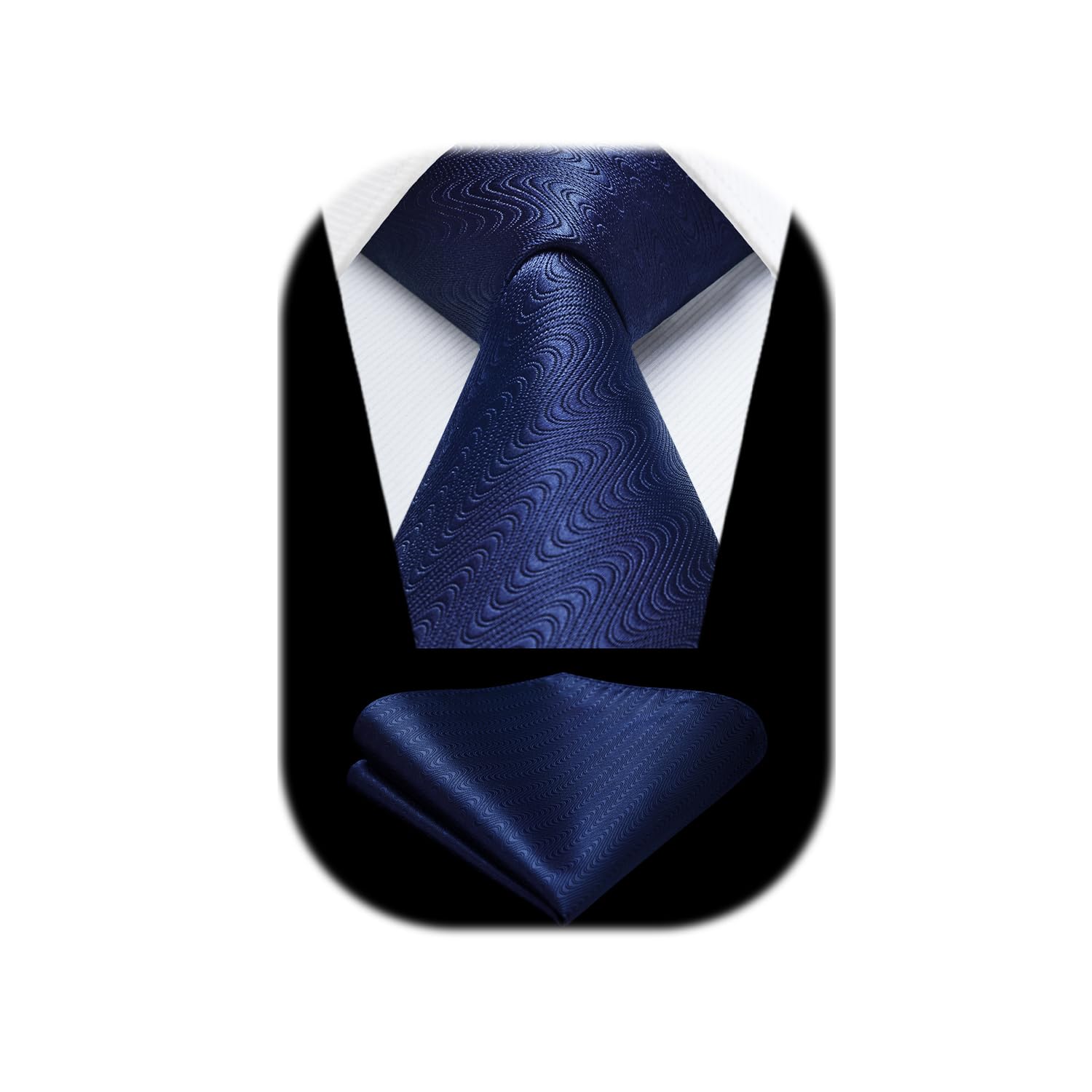 HISDERNTies for Men Plain/Plaid/Polka Dot Tie Classic Wedding Tie and Pocket Square Set Formal Elegant Business Mens Ties Multicolor