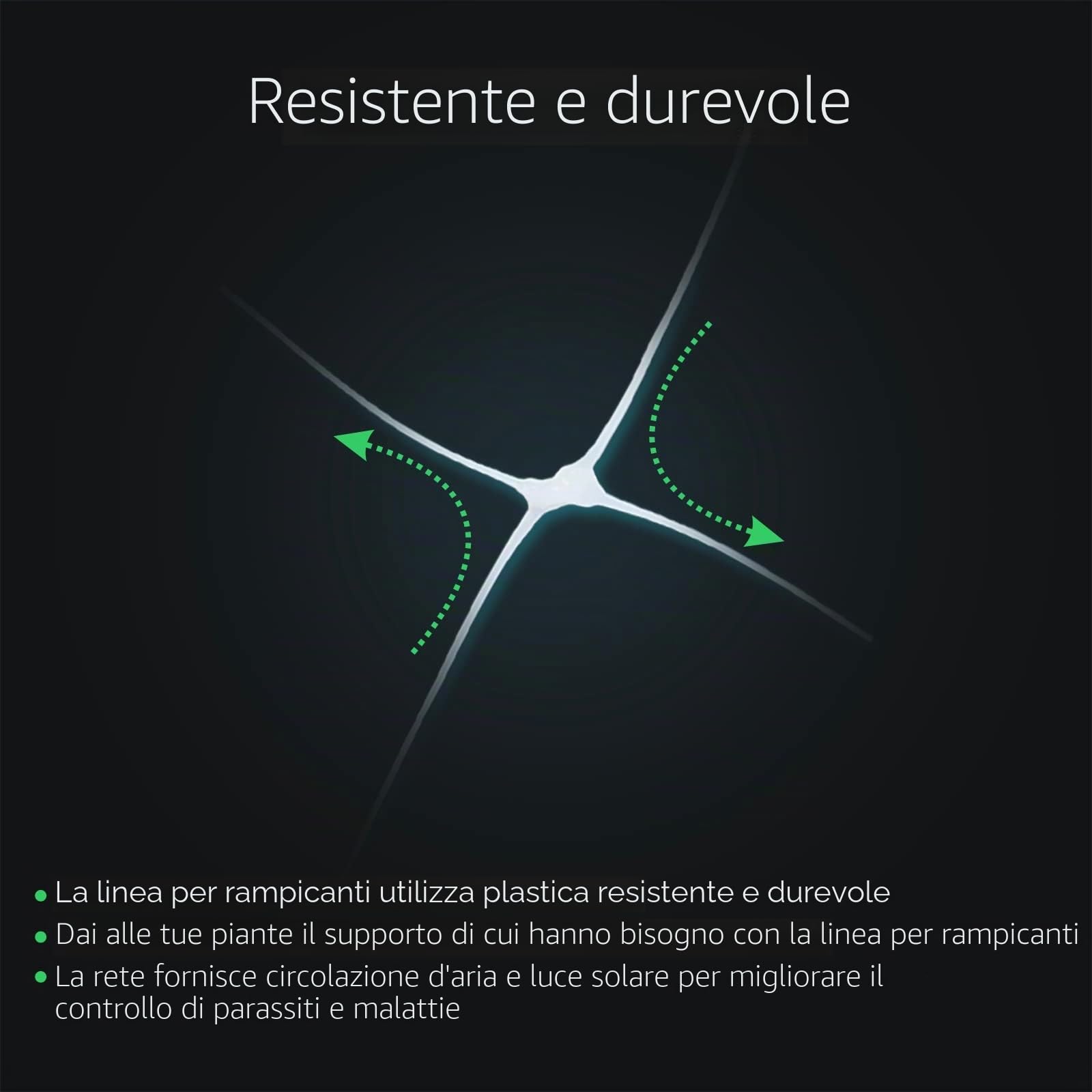 2m x 100m Rete da traliccio resistente bianca - Maglia quadrata da 15 cm - Rete di supporto per piante in polipropilene PP per piante rampicanti, verdure e fiori