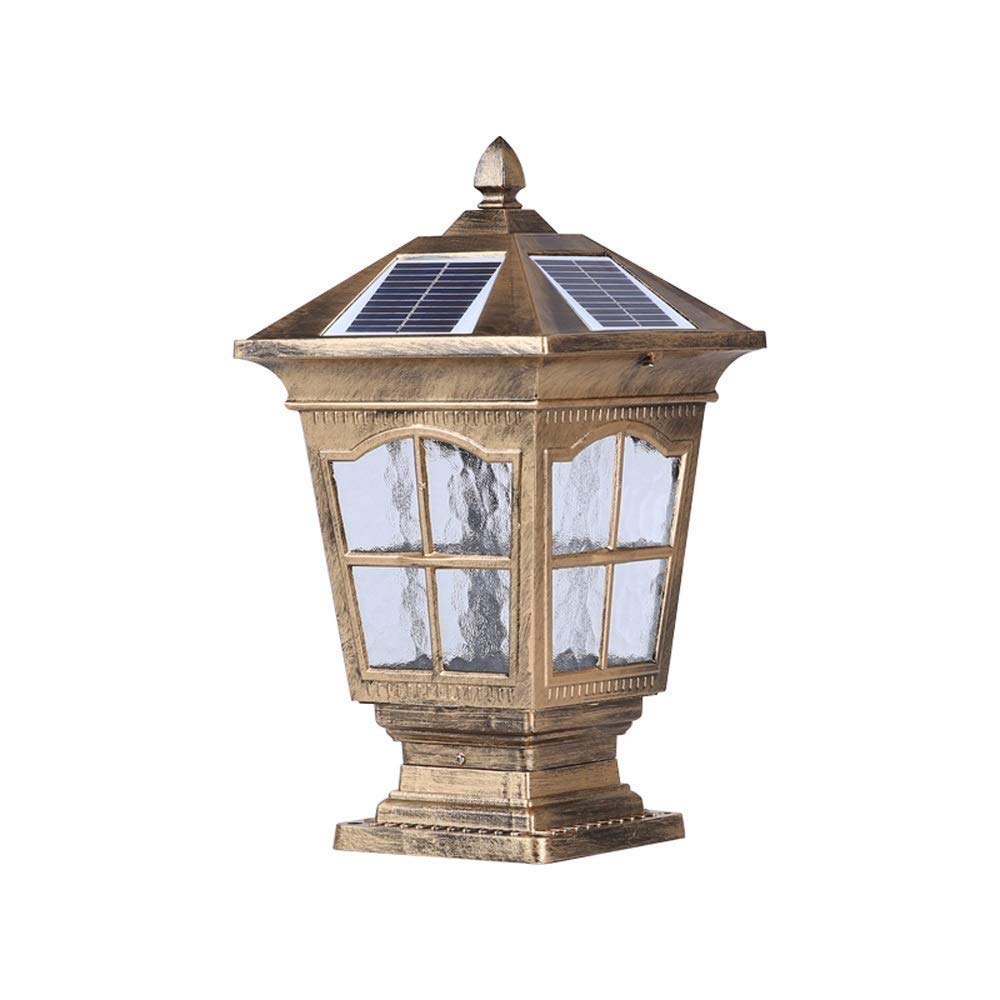 Lampe de jardin IP65 étanche et pilier solaire LED à haute luminosité pour extérieur