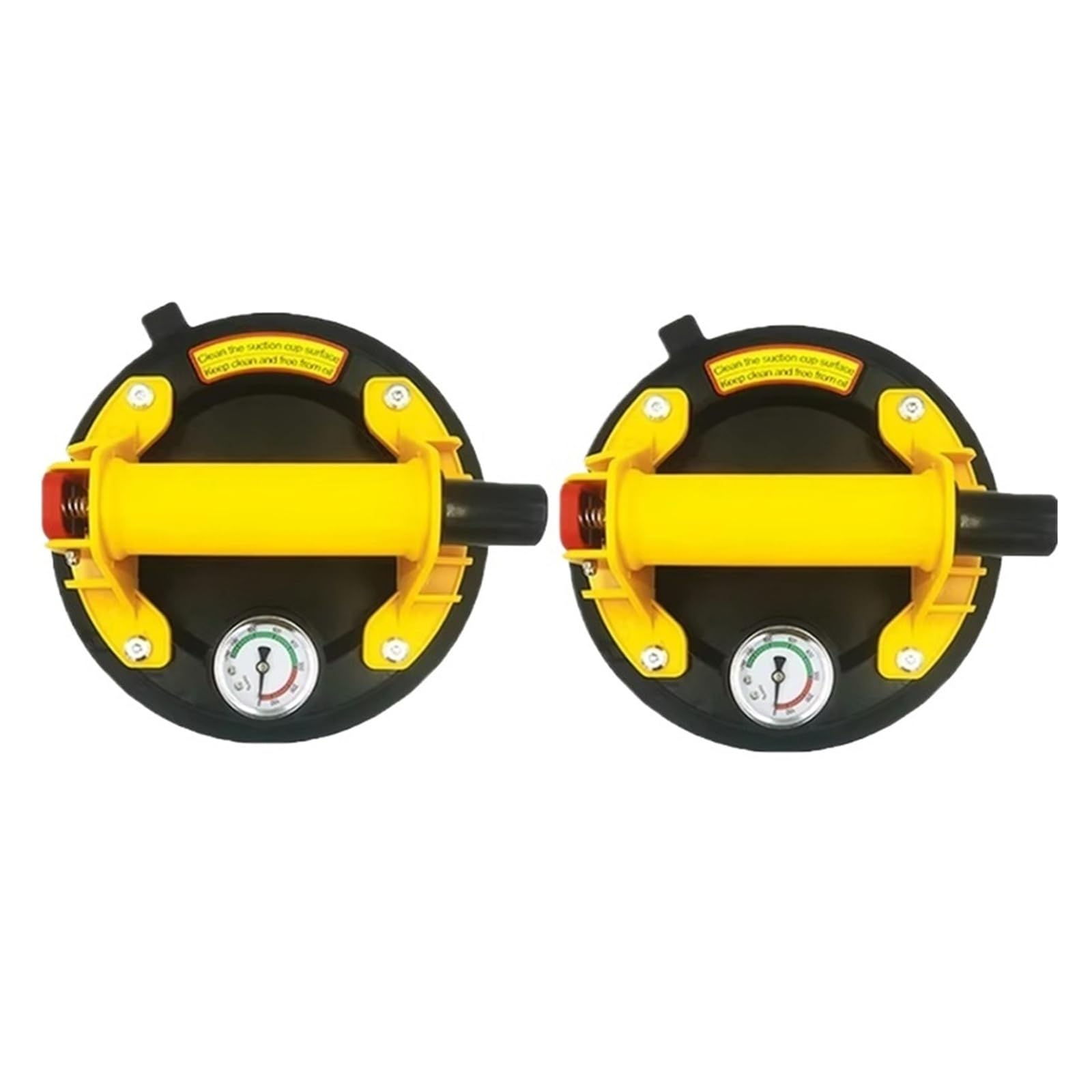 Leprem Giallo 2Pcs 8 Inch 250Kg Air Pump Vacuum Suction Cups Powerful Heavy-Duty Hand Pump Sucker Lifted(Giallo)