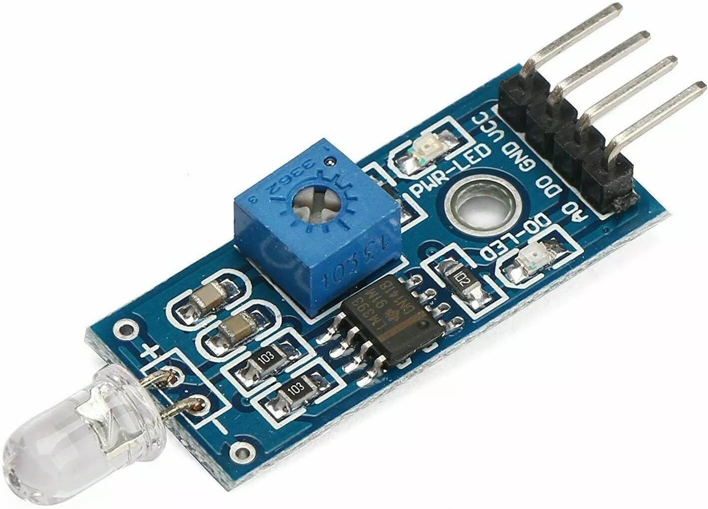 SOLDOUT 4 PIN Photodiode Module LM393 Light Sensor Detection Switch Module Compatible with Arduino Raspberry Pi Photosensitive Diode