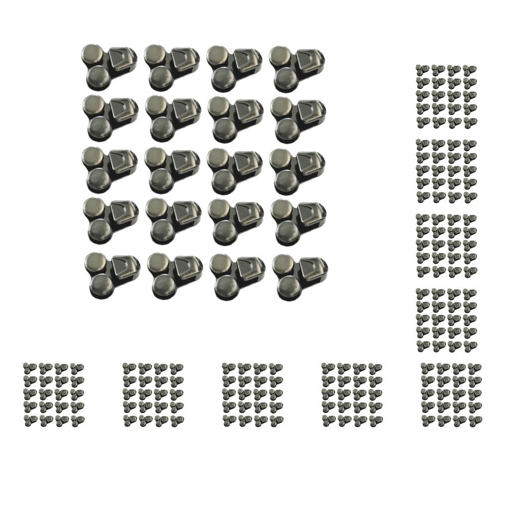 Lot de 20 boucles pour lacets d'escalade Gris
