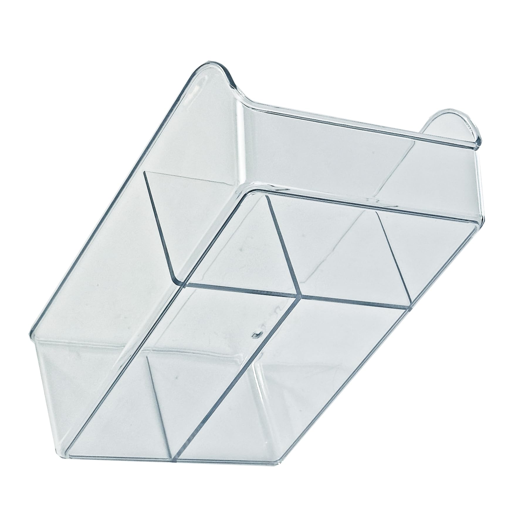Azar Displays 556752-4PK - Contenedor de almacenamiento transparente con divisores, organizador apilable de múltiples compartimentos para cocina, baño, despensa y oficina, plástico sin BPA (paquete de