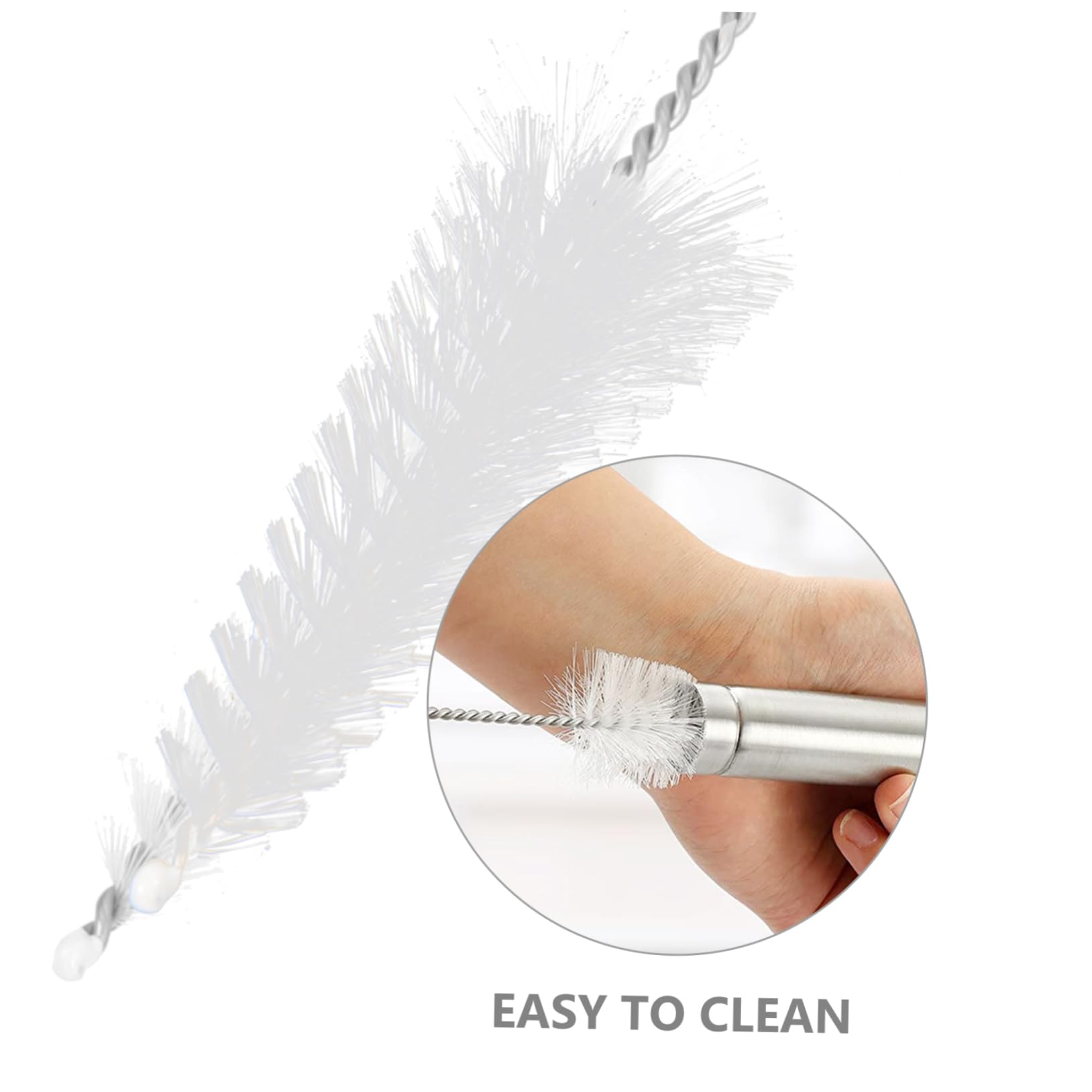 BEBEMOKO 1set Stainless Steel Turkey Baster Flavor Injector and Cleaning Brush Essential Tool for Basting Marinading and Enhancing Meat Flavor for Bbq Cooking and Outdoor Activities