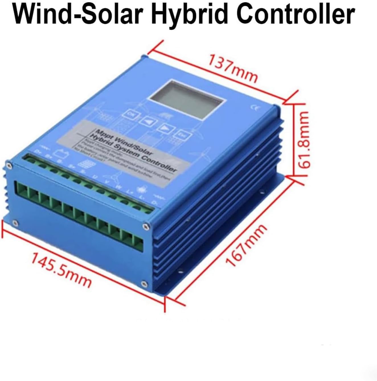 Hybrydowy regulator ładowania 24 V, 8000 W z rezystorem rozładunkowym, automatycznym sprzętem do ładowania doładowania wiatru i energii słonecznej